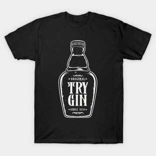 Gin Bottle Of Rum Whiskey Drinker Drink T-Shirt